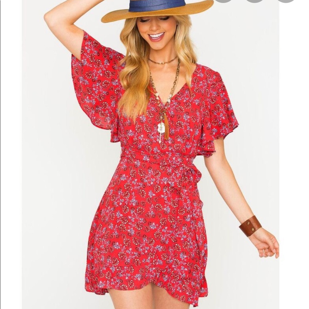 Jack BB Dakota Ruby Friendly Fire Wrap Dress